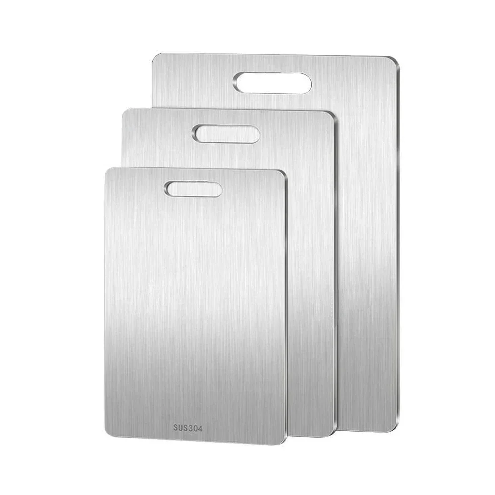Stainless Steel Panel and Chopping Board Kitchen Household Thickened Double Sided Cutting Board Block Kneading Dough Board NEW - Image 6